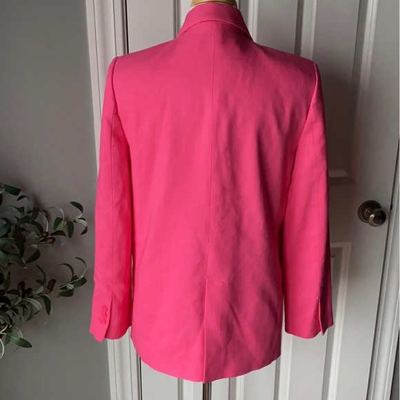 NWT GORGEOUS ZARA STRAIGHT BLAZER WITH POCKETS Fuchsia size S Blogger Favorite - Picture 10 of 16